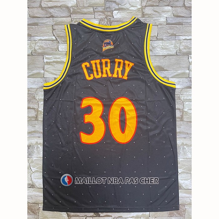 Maillot Golden State Warriors Stephen Curry NO 30 Mitchell & Ness MVP Noir
